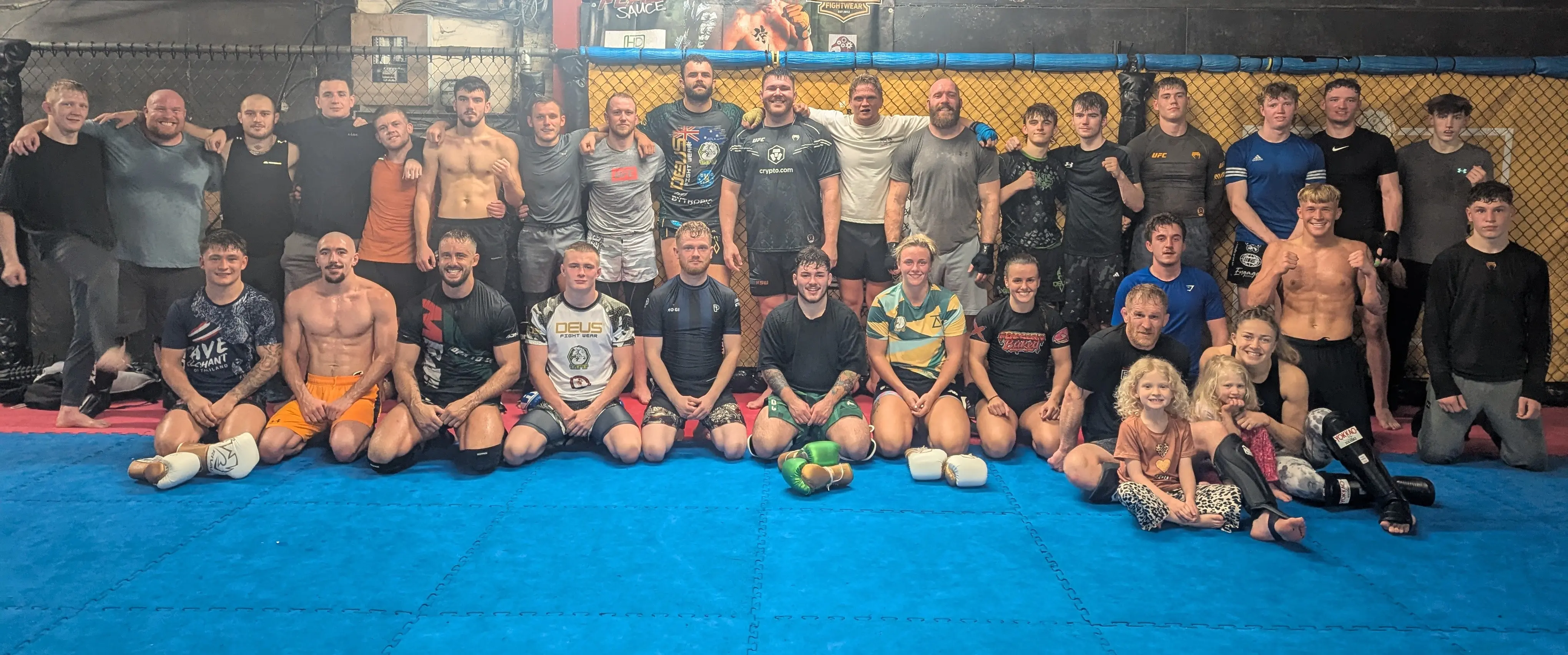 TFT MMA members and fighters together inside the gym
